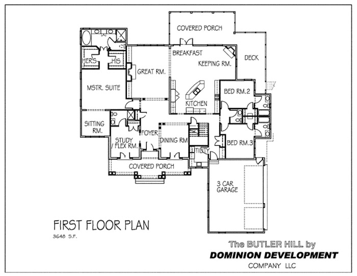 Butler Hill First Floor Plan